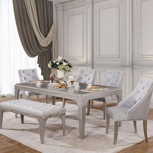 DIOCLES Silver/Gray Dining Table - Orlando Furniture Outlet (Casselberry,FL)