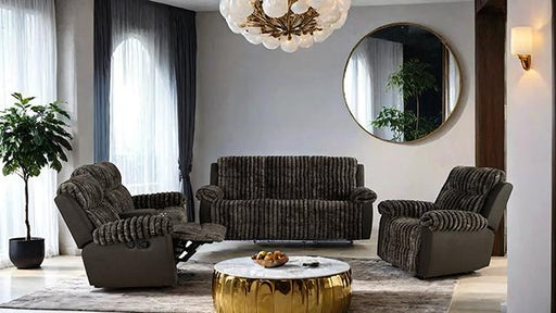 Dionysus Manual Reclining Loveseat Brown - Orlando Furniture Outlet (Casselberry,FL)