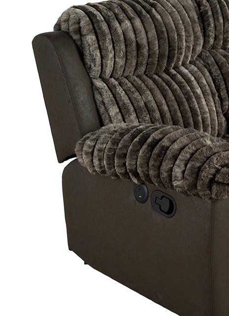 Dionysus Manual Reclining Loveseat Brown - Orlando Furniture Outlet (Casselberry,FL)