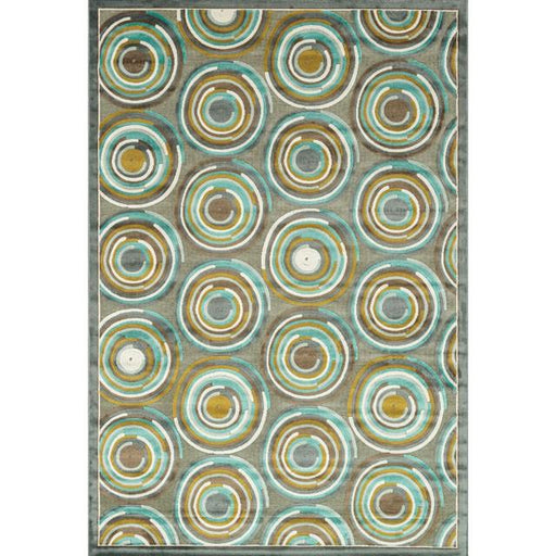 Atlas Rug Gray/ Aqua - Orlando Furniture Outlet (Casselberry,FL)
