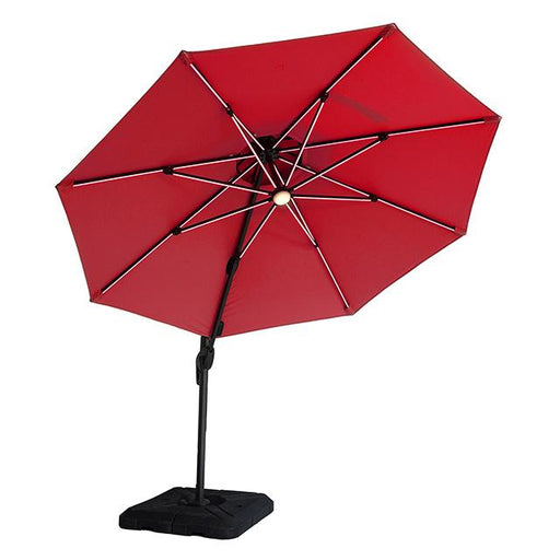 Xico 8 Ft Square Umbrella w/ Double Top w/ LED Light + 37" Large Base - Orlando Furniture Outlet (Casselberry,FL)