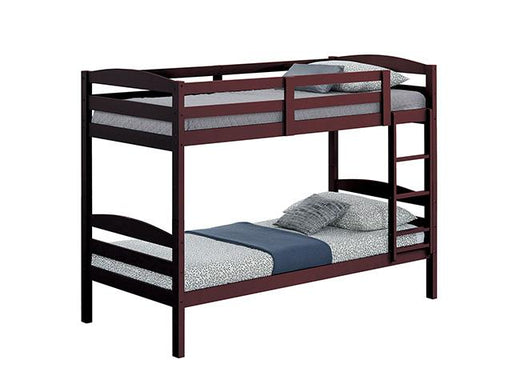 Finsbury Twin Twin Bunk Bed Espresso, Grey & White - Orlando Furniture Outlet (Casselberry,FL)