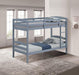 Finsbury Twin Twin Bunk Bed Espresso, Grey & White - Orlando Furniture Outlet (Casselberry,FL)