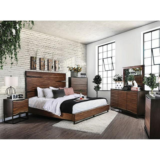 Fulton Dark Oak/Dark Walnut Mirror - Orlando Furniture Outlet (Casselberry,FL)