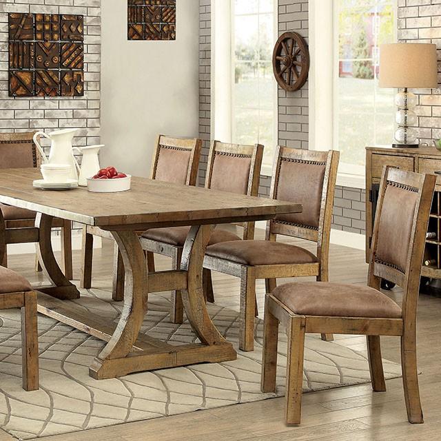 GIANNA Rustic Pine 96" Dining Table - Orlando Furniture Outlet (Casselberry,FL)