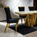 Basilicata 7 Pc Dining Table Set Chrome & Gold 5 - Orlando Furniture Outlet (Casselberry,FL)