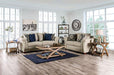 BELSIZE Sofa, Beige/Navy - Orlando Furniture Outlet (Casselberry,FL)