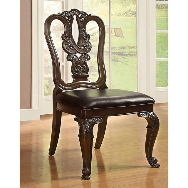Bellagio Brown Cherry Wooden Side Chair (2/CTN) - Orlando Furniture Outlet (Casselberry,FL)