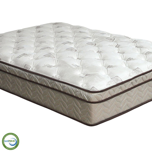 Lilium White/Brown 13" Euro Pillow Top Mattress, E.King - Orlando Furniture Outlet (Casselberry,FL)