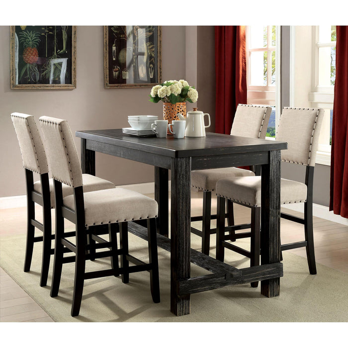 Sania III Antique Black 60" Counter Ht. Table - Orlando Furniture Outlet (Casselberry,FL)