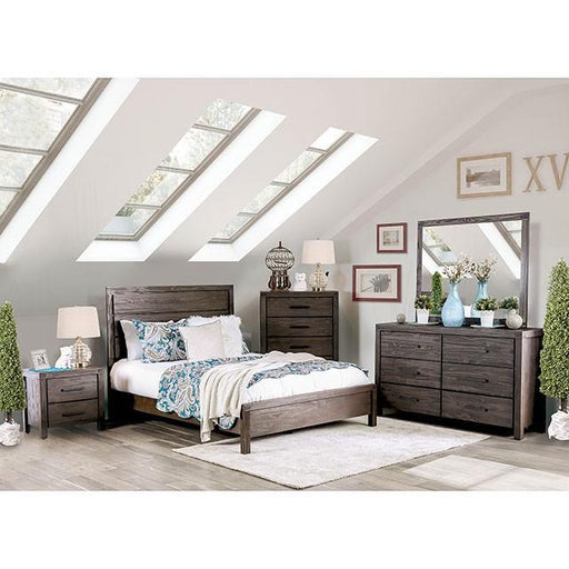 Rexburg Wire-Brushed Rustic Brown E.King & Full Bed - Orlando Furniture Outlet (Casselberry,FL)