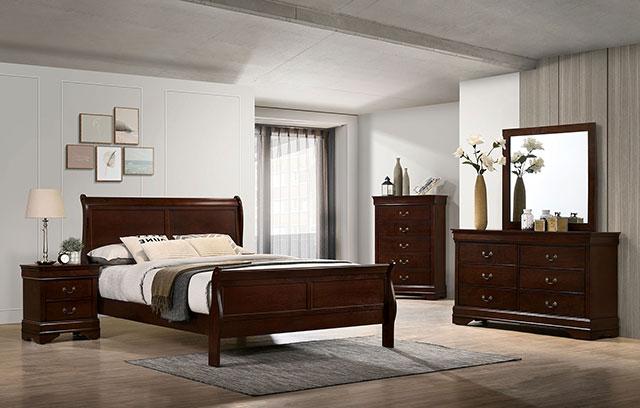 Louis Philippe Full, Twin, Full, & King Bed Black, Grey, Brown & White - Orlando Furniture Outlet (Casselberry,FL)