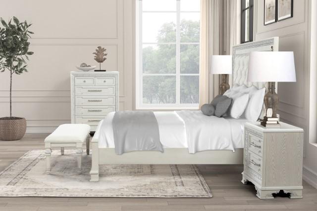 Stella Mia 4 Pc 5 Pc Queen Bedroom Set White - Orlando Furniture Outlet (Casselberry,FL)
