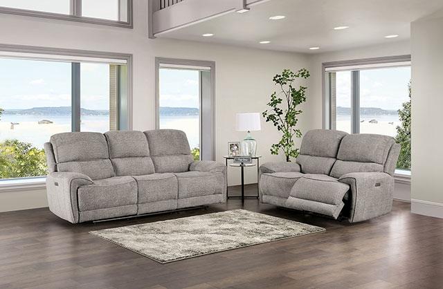 MORCOTE Power Recliner, Light Gray - Orlando Furniture Outlet (Casselberry,FL)