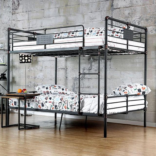Olga I Antique Black Full/Full Bunk Bed - Orlando Furniture Outlet (Casselberry,FL)