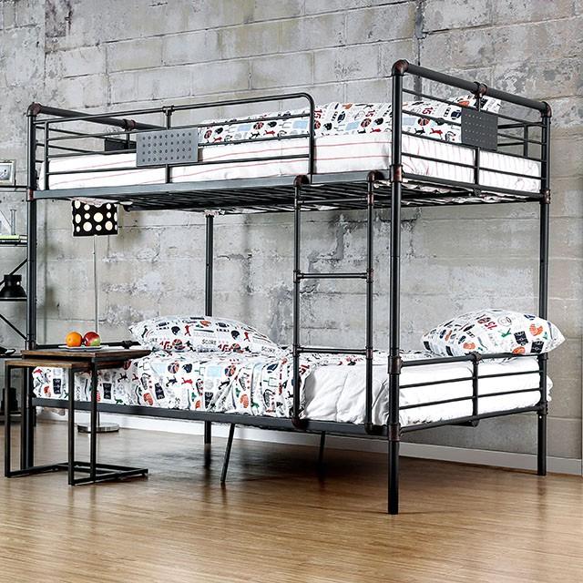 Olga I Antique Black Full/Full Bunk Bed - Orlando Furniture Outlet (Casselberry,FL)
