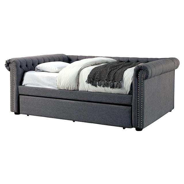 LEANNA Gray Daybed w/ Trundle, Gray - Orlando Furniture Outlet (Casselberry,FL)