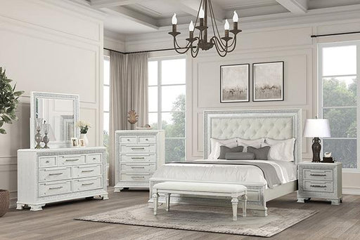 Stella Mia E.King & Queen Bed White & White - Orlando Furniture Outlet (Casselberry,FL)