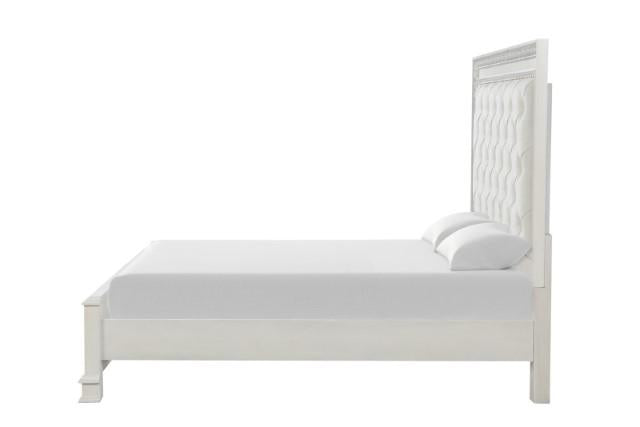 Stella Mia E.King & Queen Bed White & White - Orlando Furniture Outlet (Casselberry,FL)
