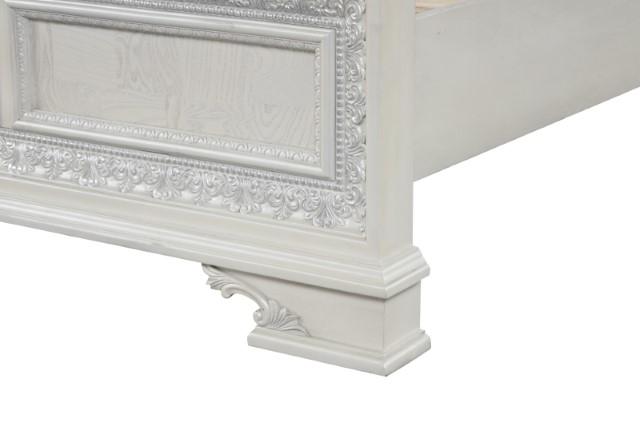 Stella Mia E.King & Queen Bed White & White - Orlando Furniture Outlet (Casselberry,FL)