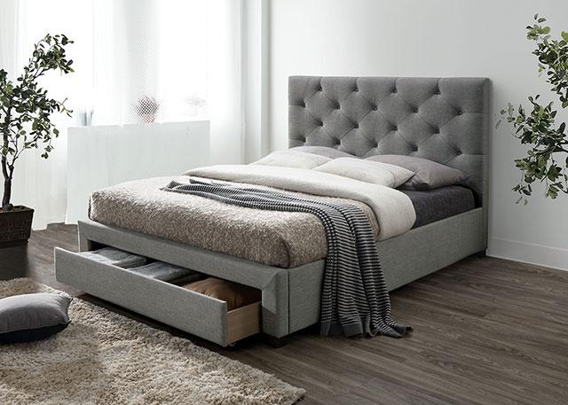 SYBELLA Queen Bed, Gray