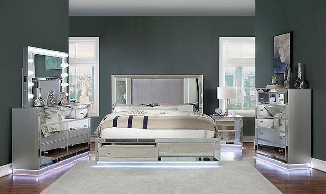 BELLADONNA Queen Bed, Silver