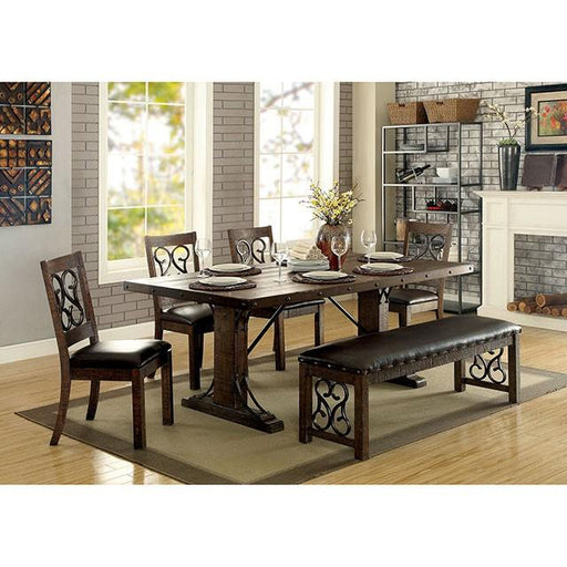 PAULINA Rustic Walnut/Espresso Bench - Orlando Furniture Outlet (Casselberry,FL)