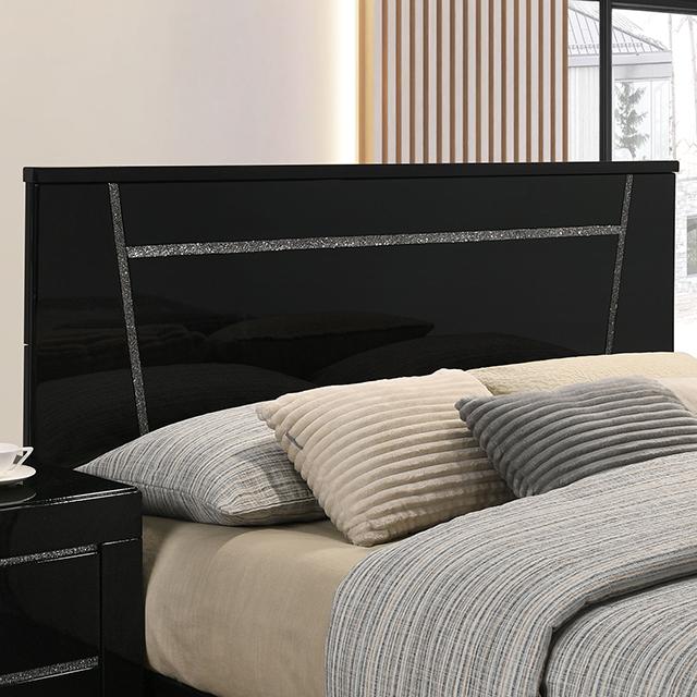 MAGDEBURG Cal.King Bed, Black & White - Orlando Furniture Outlet (Casselberry,FL)