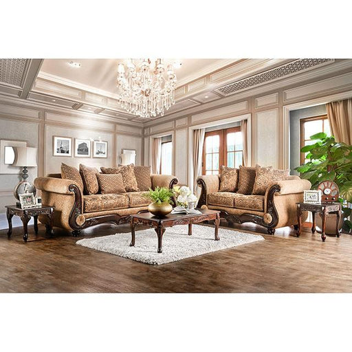 NICANOR Tan/Gold Sofa - Orlando Furniture Outlet (Casselberry,FL)