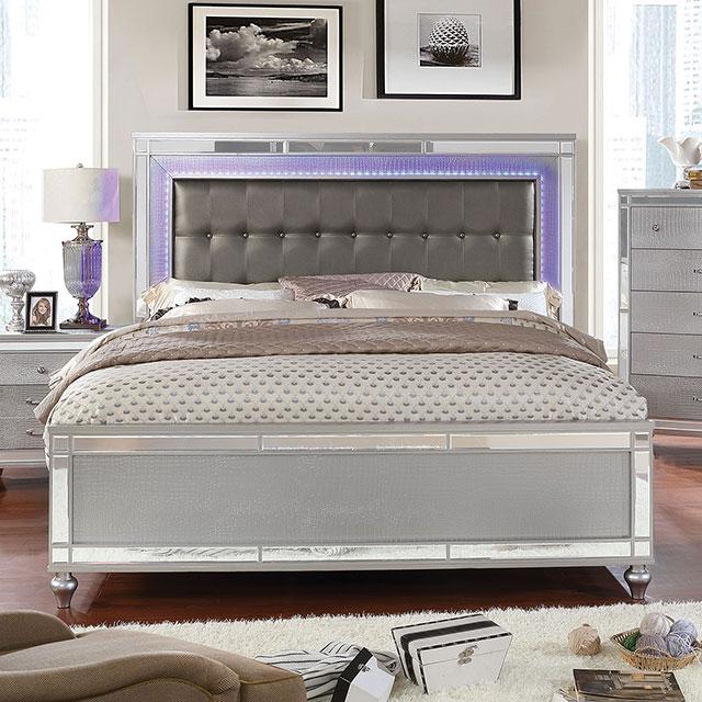 Brachium Queen Bedroom Set Silver - Orlando Furniture Outlet (Casselberry,FL)
