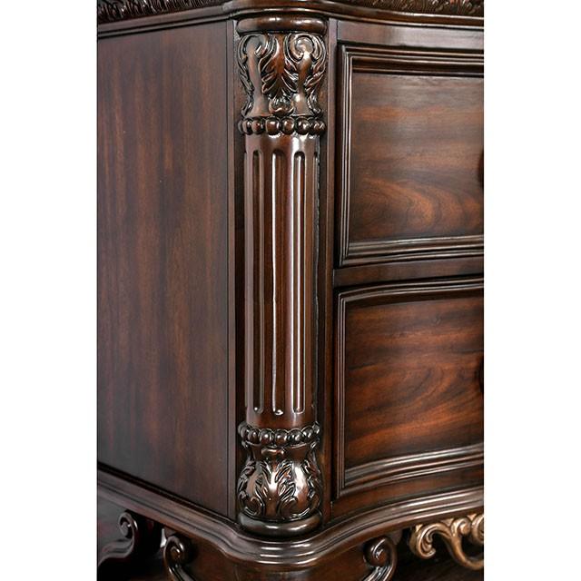 Menodora Brown Cherry Night Stand - Orlando Furniture Outlet (Casselberry,FL)