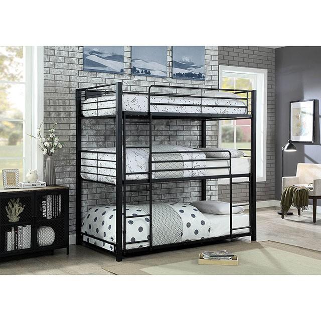 Olga I Antique Black Full/Full Bunk Bed - Orlando Furniture Outlet (Casselberry,FL)