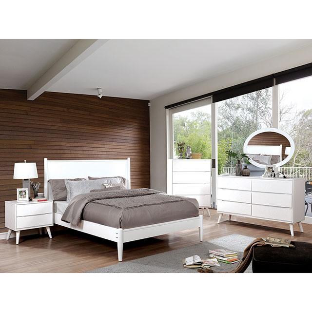 LENNART II Black & White Cal.King, E.King, Full, Queen, Twin Bed - Orlando Furniture Outlet (Casselberry,FL)