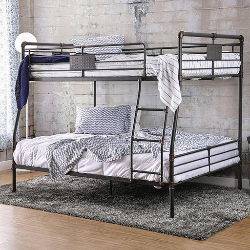 Olga I Antique Black Full/Full Bunk Bed - Orlando Furniture Outlet (Casselberry,FL)