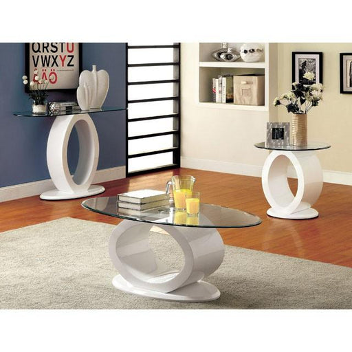 LODIA III White End Table, White - Orlando Furniture Outlet (Casselberry,FL)