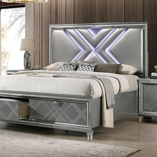 Emmeline 4 & 5 Piece Queen Bedroom Set Gray & White - Orlando Furniture Outlet (Casselberry,FL)
