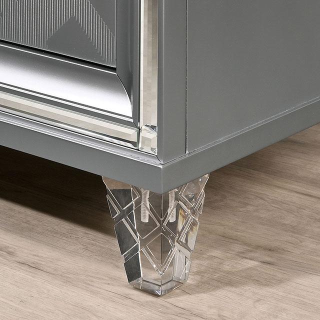 Emmeline 4 & 5 Piece Queen Bedroom Set Gray & White