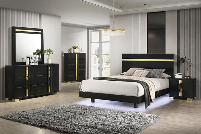 Lillestrom Bed Black - Orlando Furniture Outlet (Casselberry,FL)