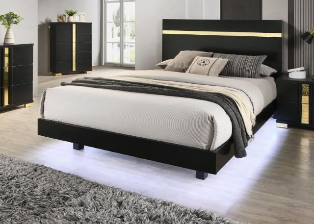Lillestrom Bed Black - Orlando Furniture Outlet (Casselberry,FL)