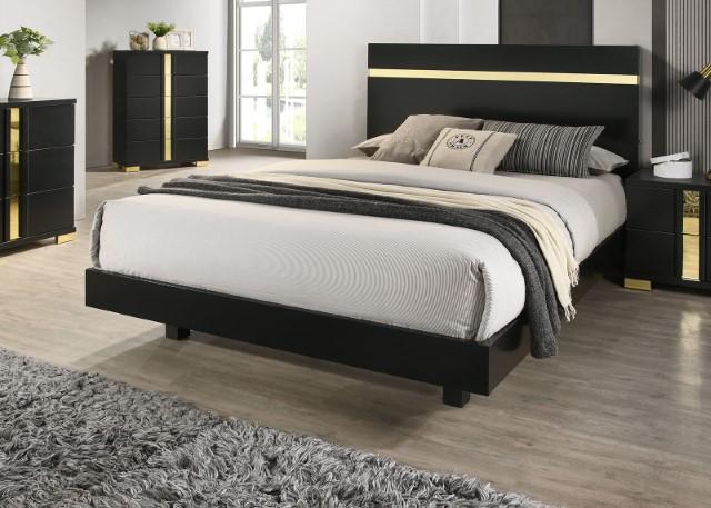 Lillestrom Bed Black - Orlando Furniture Outlet (Casselberry,FL)