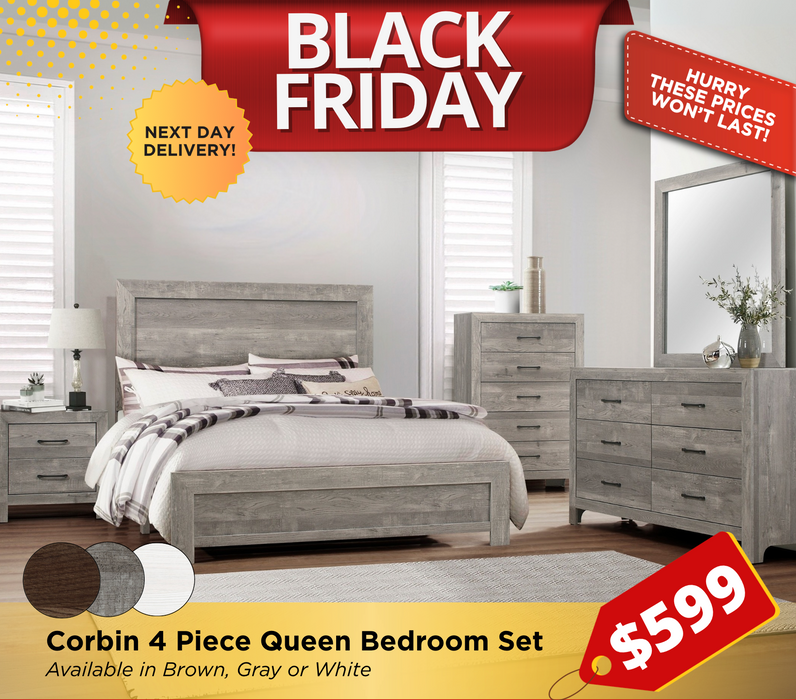 Corbin 4PC Queen Bedroom Set