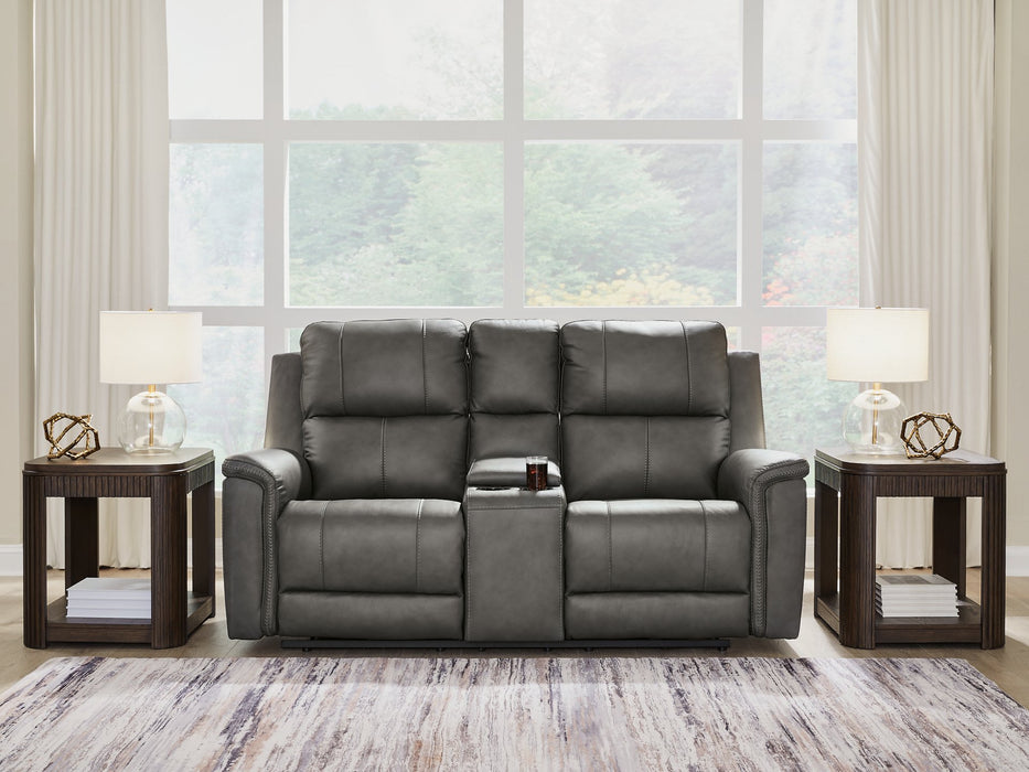 Bleckley Power Reclining Loveseat with Console - Orlando Furniture Outlet (Casselberry,FL)