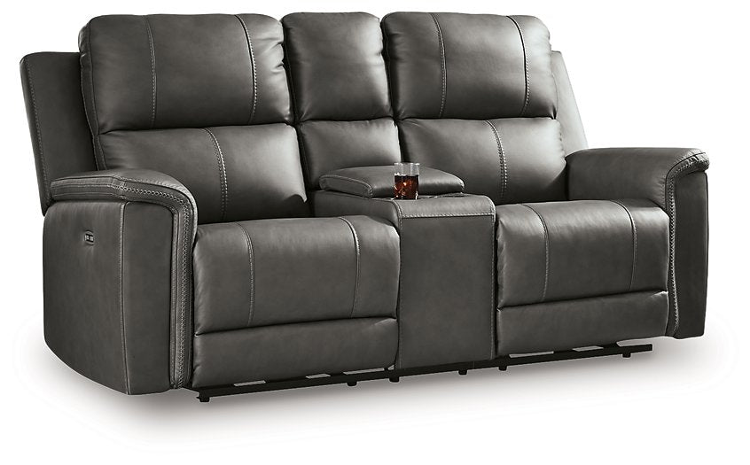 Bleckley Power Reclining Loveseat with Console - Orlando Furniture Outlet (Casselberry,FL)