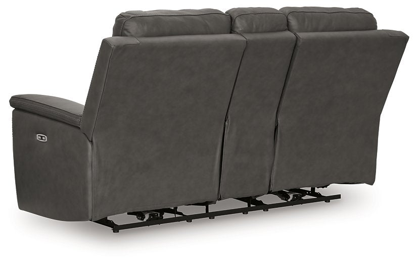 Bleckley Power Reclining Loveseat with Console - Orlando Furniture Outlet (Casselberry,FL)