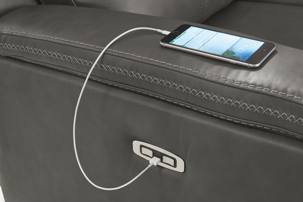 Bleckley Power Reclining Loveseat with Console - Orlando Furniture Outlet (Casselberry,FL)