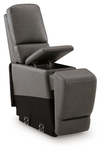 5Z - Pittson Power Reclining Sectional Loveseat with Console - Orlando Furniture Outlet (Casselberry,FL)