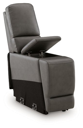 5Z - Pittson Power Reclining Sectional Loveseat with Console - Orlando Furniture Outlet (Casselberry,FL)