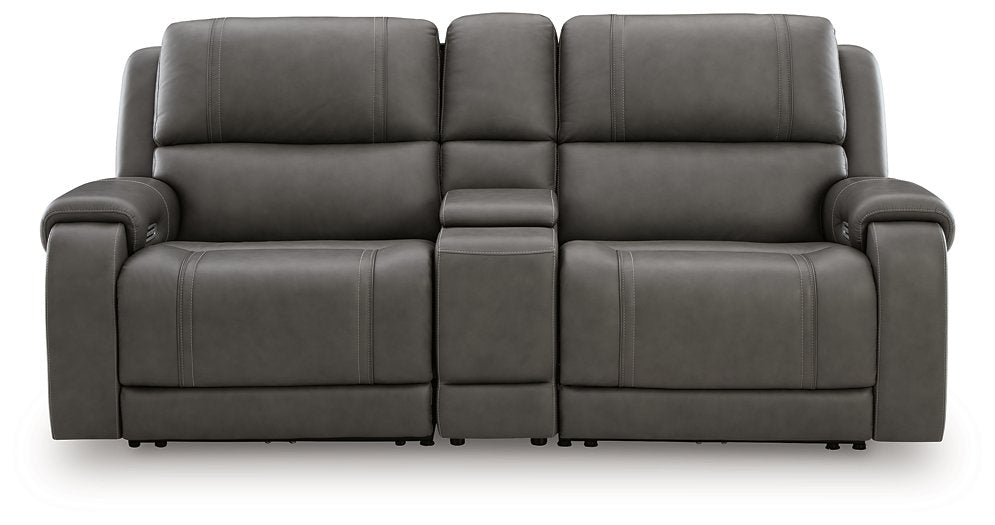 5Z - Pittson Power Reclining Sectional Loveseat with Console - Orlando Furniture Outlet (Casselberry,FL)