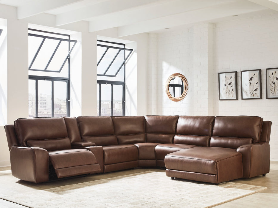 DeepWakes Power Reclining Sectional with Chaise - Orlando Furniture Outlet (Casselberry,FL)