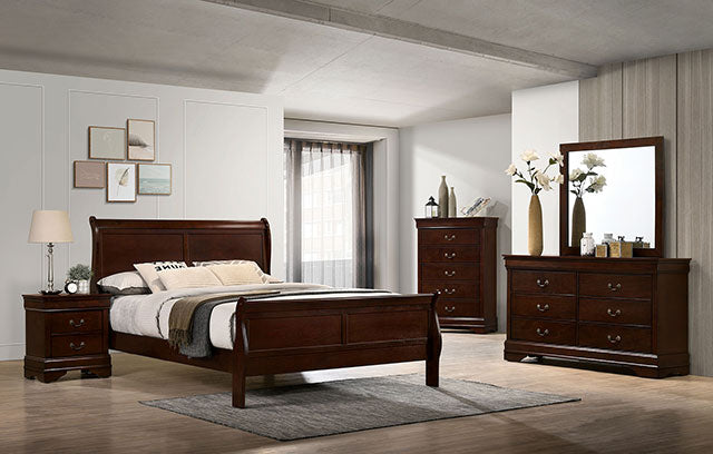 Louis Philippe Full, Twin, Full, & King Bed Black, Grey, Brown & White - Orlando Furniture Outlet (Casselberry,FL)